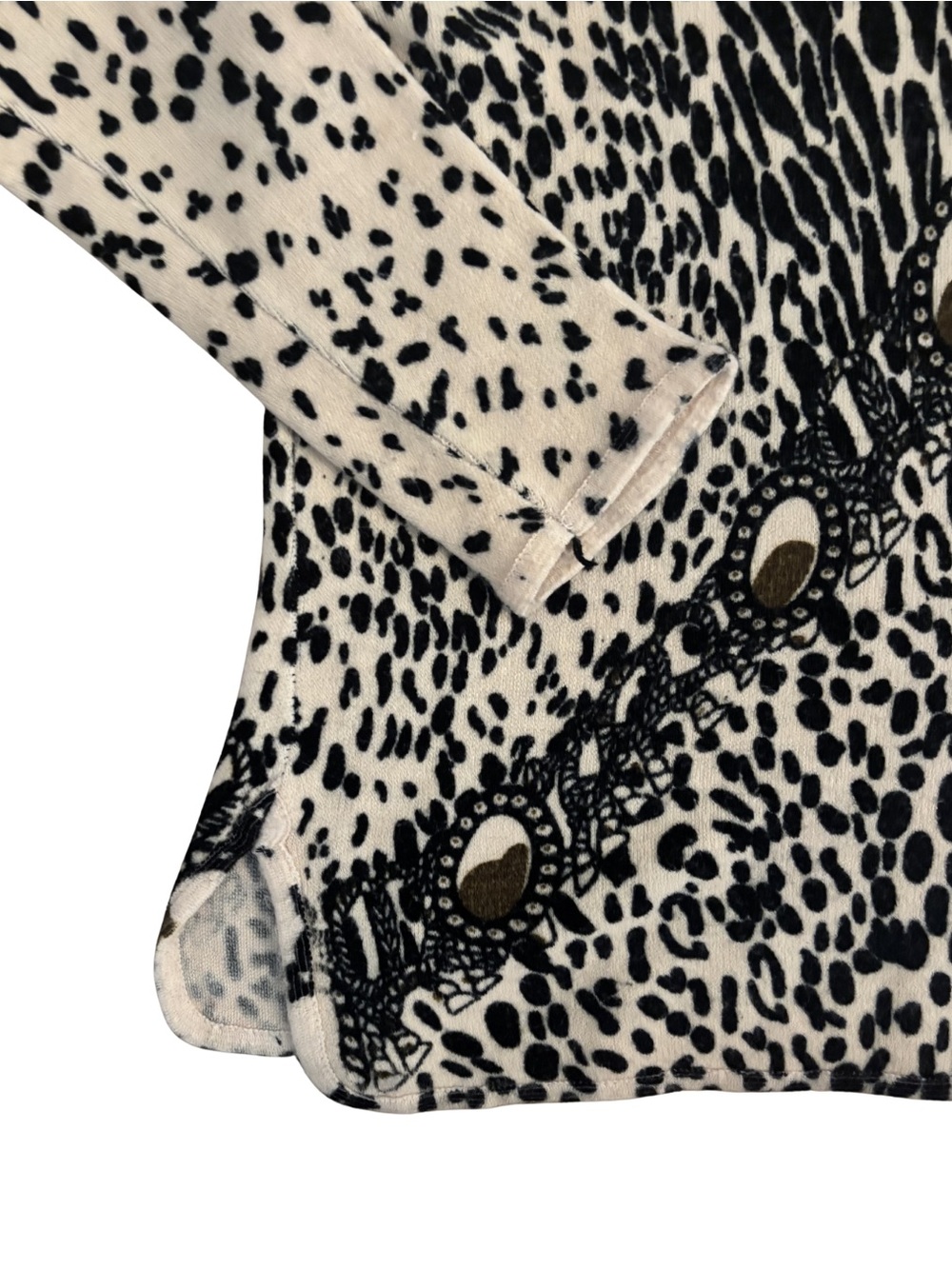 1980’s Vintage Animal Print Sweater with Chain Detail - Picture 6 of 6